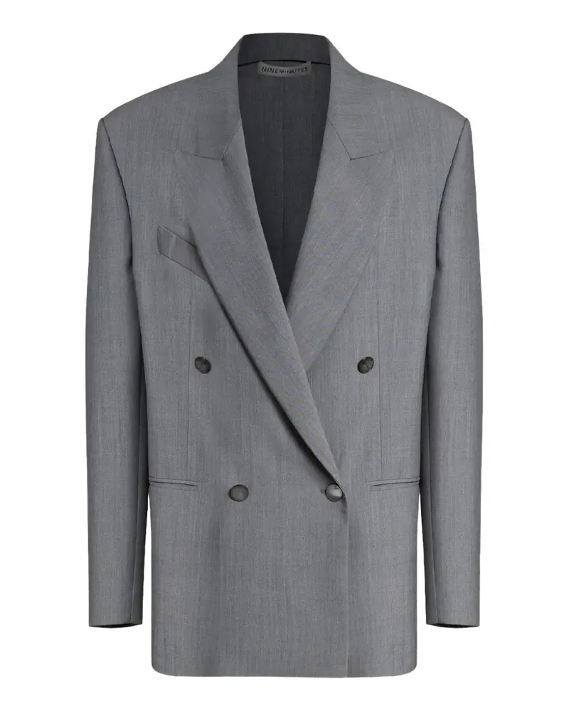 NINEMINUTES The Woman Submarine double-breasted peaked-lapel blazer - Grau Grau
