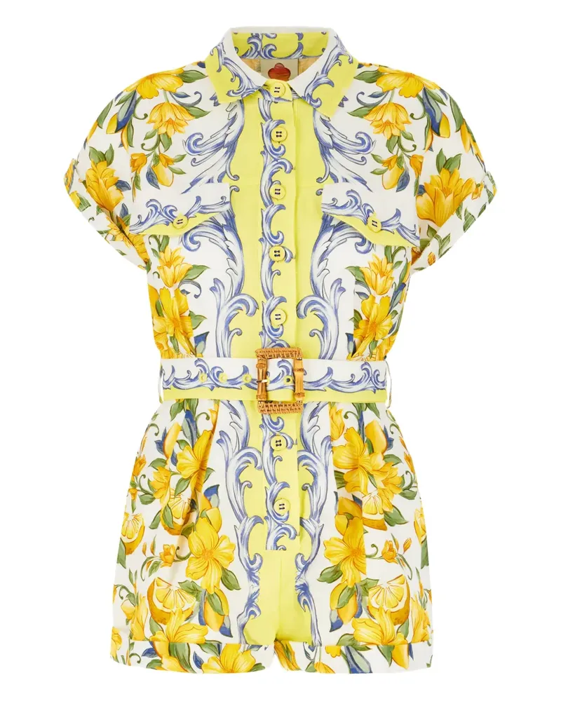 FARM Rio Jumpsuit mit Zitronen-Print - Gelb Gelb