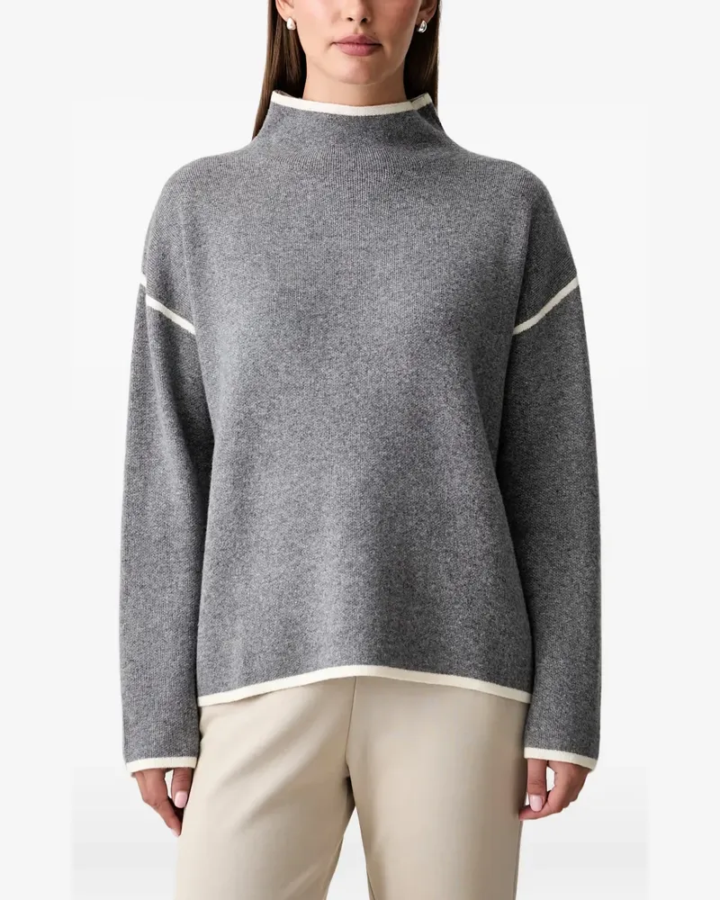 JOOP! contrast-trim high-neck sweater - Grau Grau