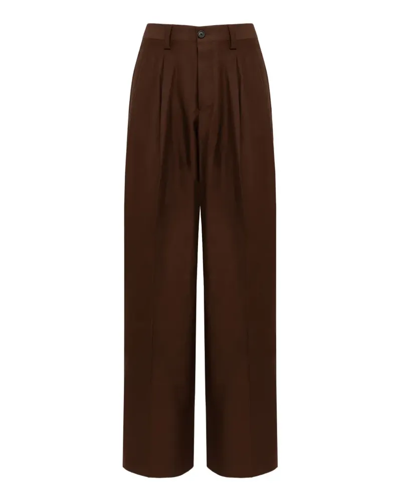 Laneus button tailored trousers - Braun Braun