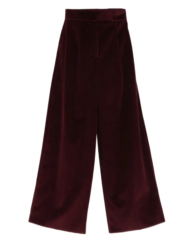 Max Mara Bosso Hose mit Falten - Rot Rot