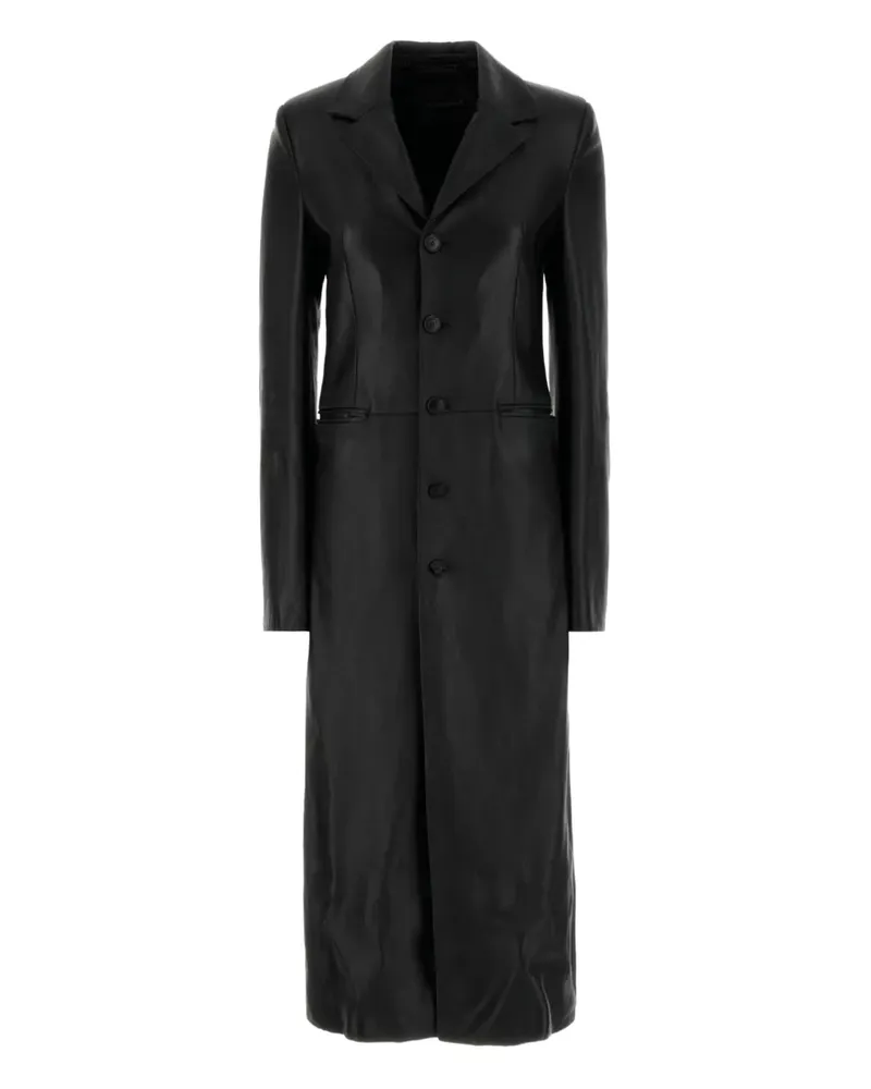 Balenciaga Mantel aus Leder - Schwarz Schwarz