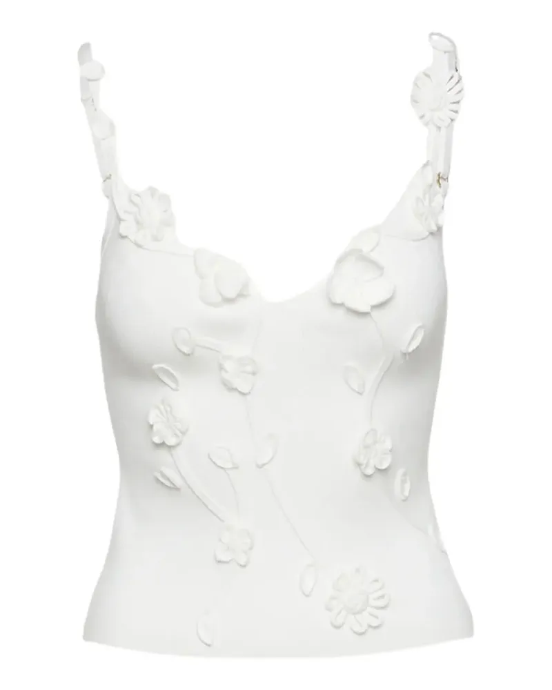 Cult Gaia floral-appliqué top - Weiß Weiß