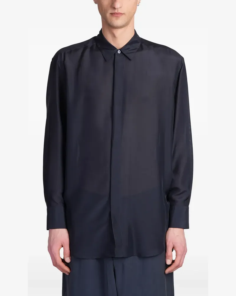 Emporio Armani Langärmeliges Hemd - Blau Blau