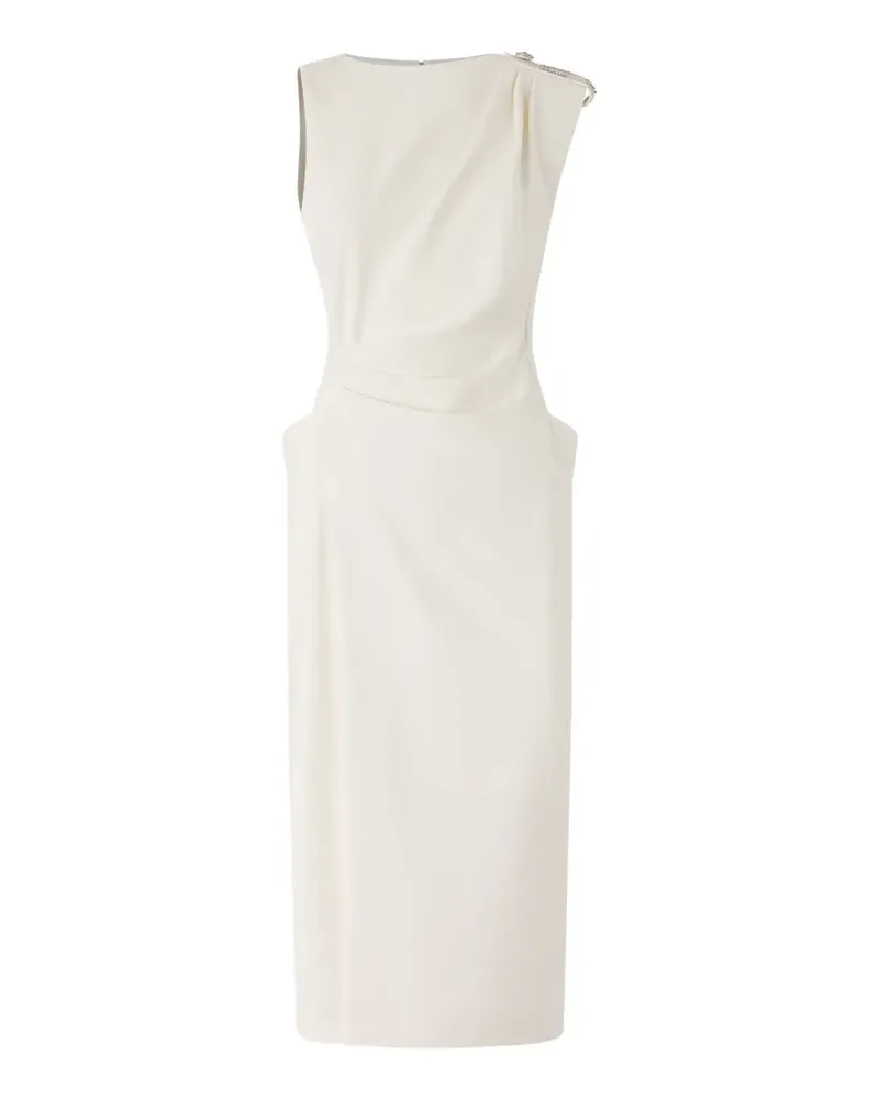 Pinko Ulysse draped embellished-shoulder dress - Nude Nude
