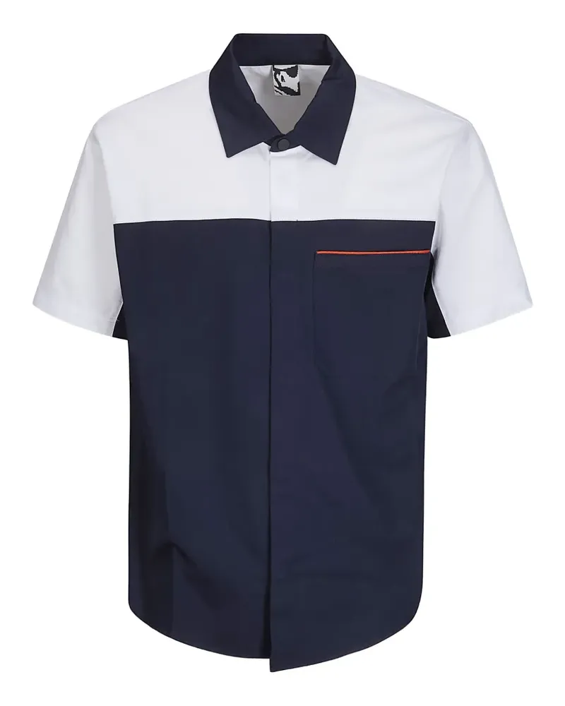 GR10K colourblock pocket shirt - Blau Blau