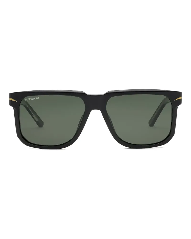Philipp Plein Flame Sonnenbrille mit eckigem Gestell - Schwarz Schwarz
