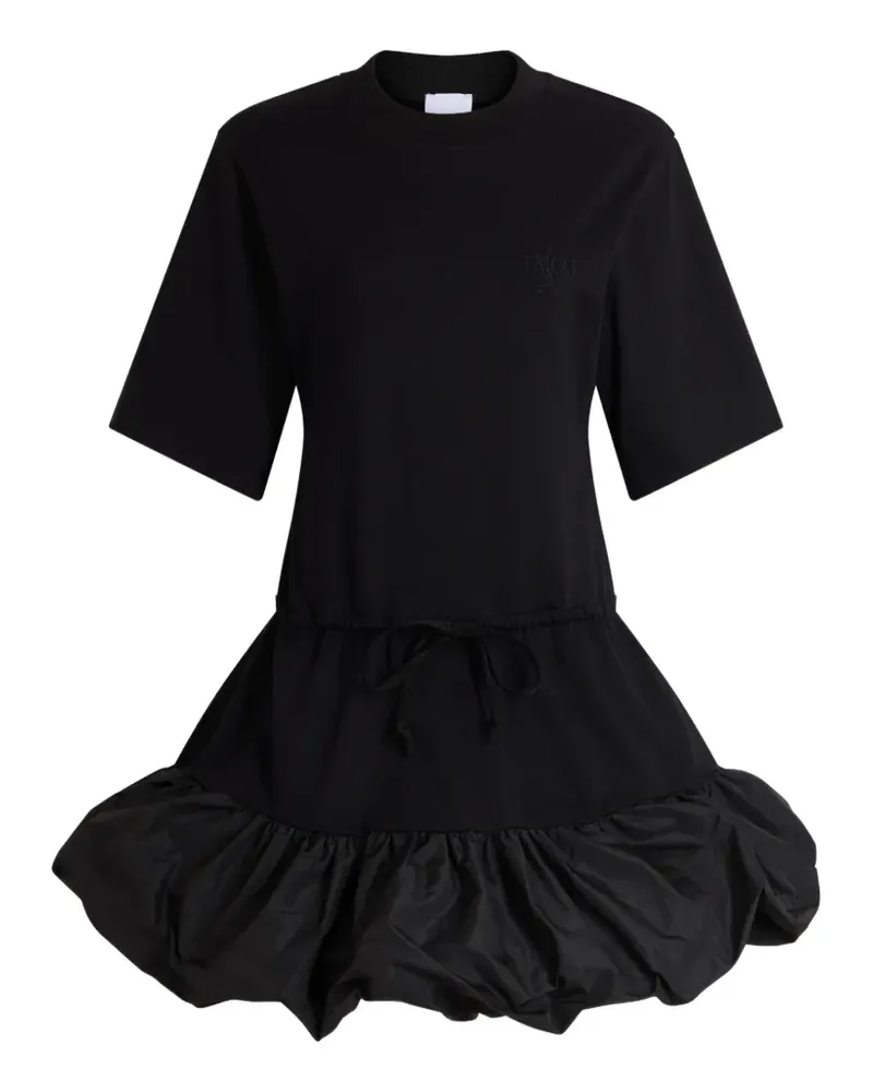 Patou drawstring-waist bubble-hem mini dress - Schwarz Schwarz
