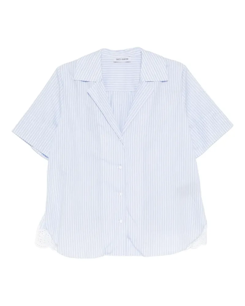 Dice Kayek striped broderie-anglaise shirt - Blau Blau
