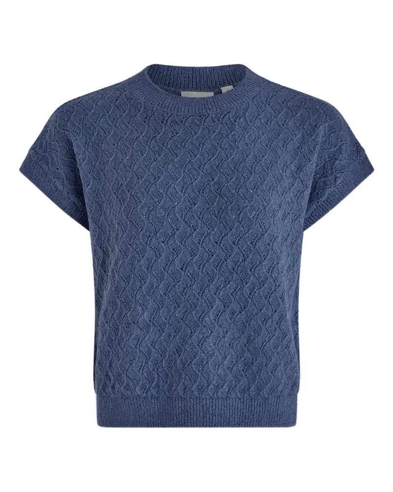 Varley Manae pointelle knit top - Blau Blau