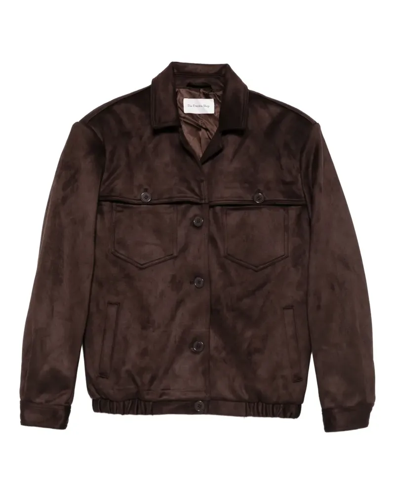 FRANKIE Shop Jacke mit Knopftaschen - Braun Braun