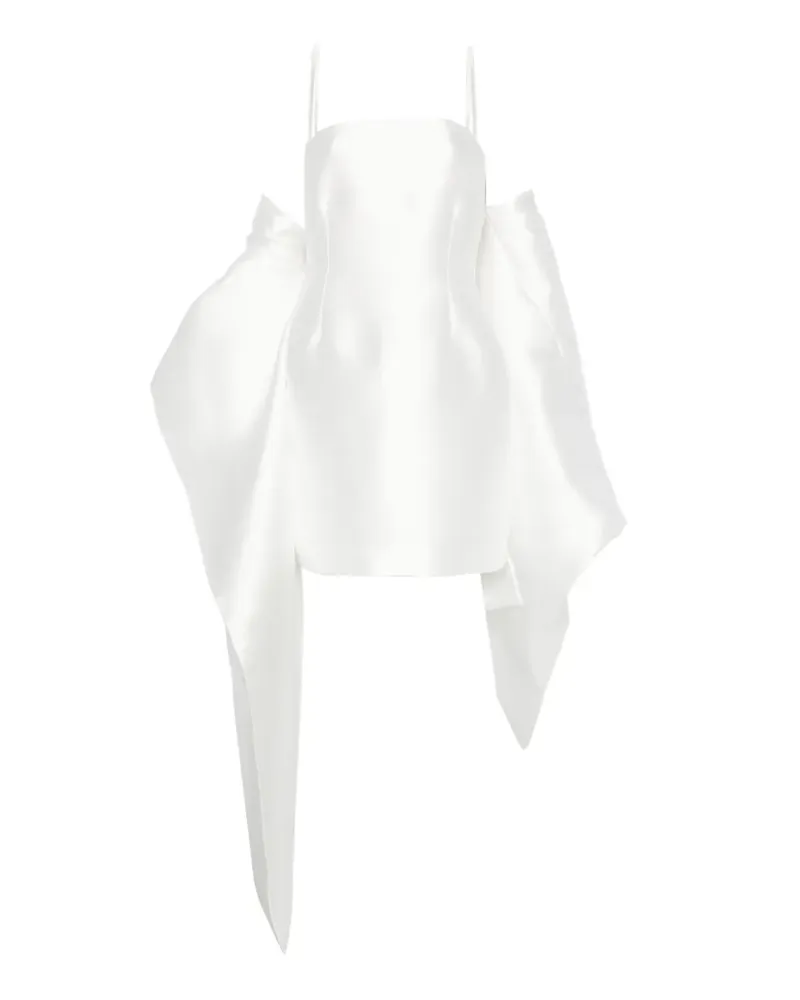 Solace London The Bessette Minikleid in Creme - Weiß Weiß