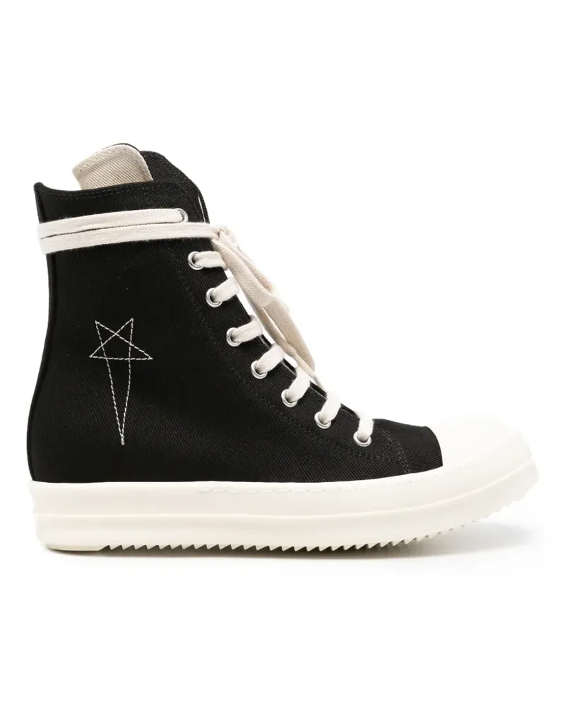 DRKSHDW by Rick Owens embroidered-star high-top sneakers - Schwarz Schwarz