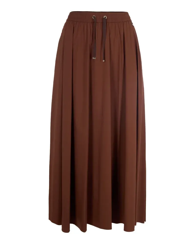 Herno drawstring-waistband midi skirt - Braun Braun