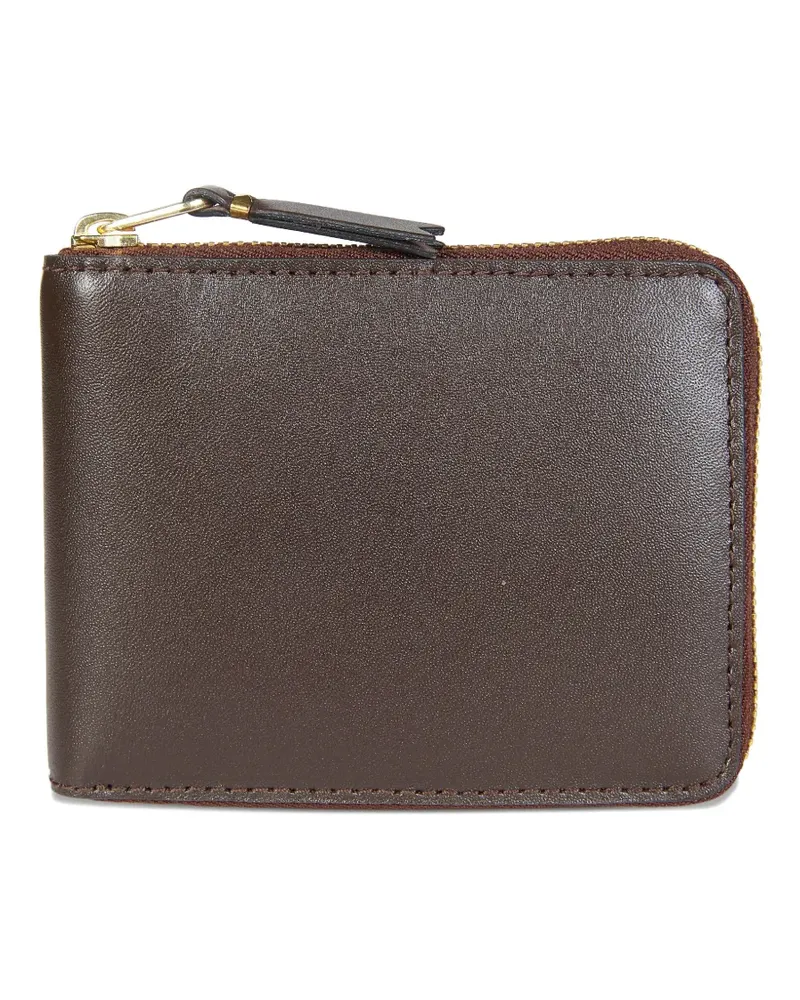 Comme des Garçons leather zip wallet - Braun Braun