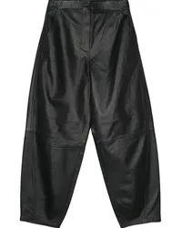 Yves Salomon Tapered-Hose aus Leder Schwarz