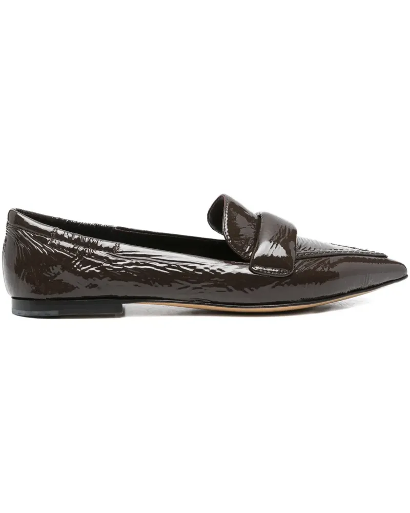 POMME D'OR Spitze Ingrid Loafer aus Lackleder - Braun Braun