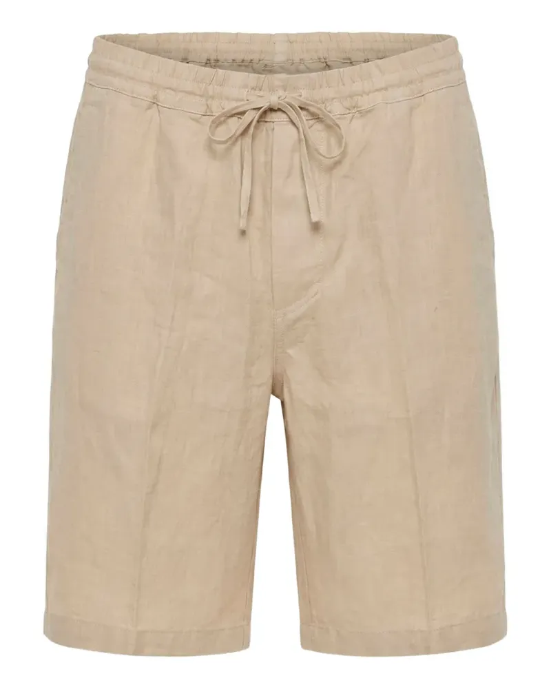 120% Lino drawstring linen shorts - Nude Nude