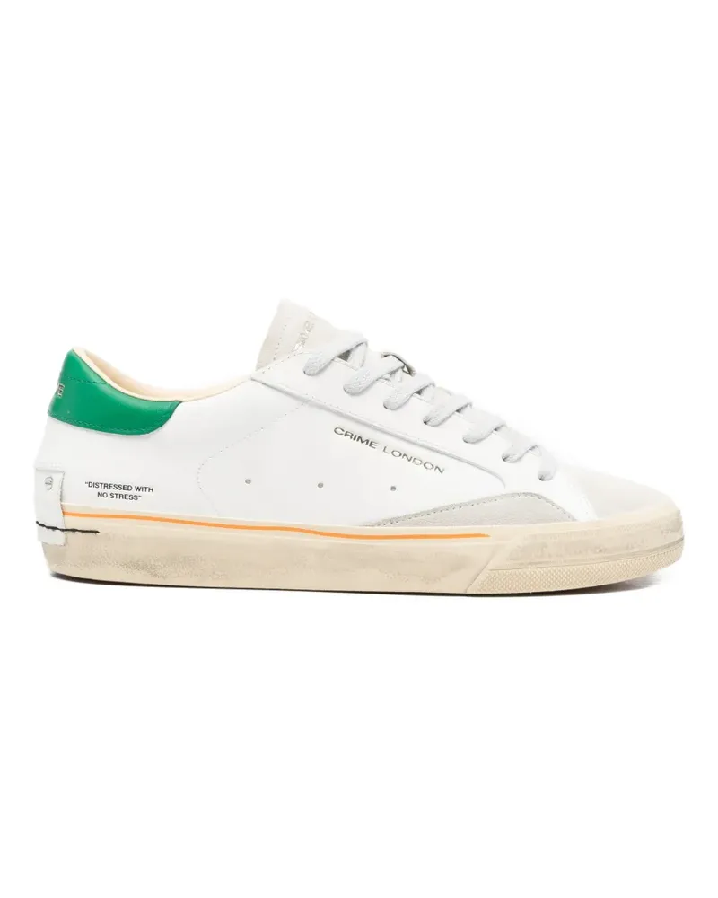 Crime Distressed 2.0 suede panelled sneakers - Weiß Weiß