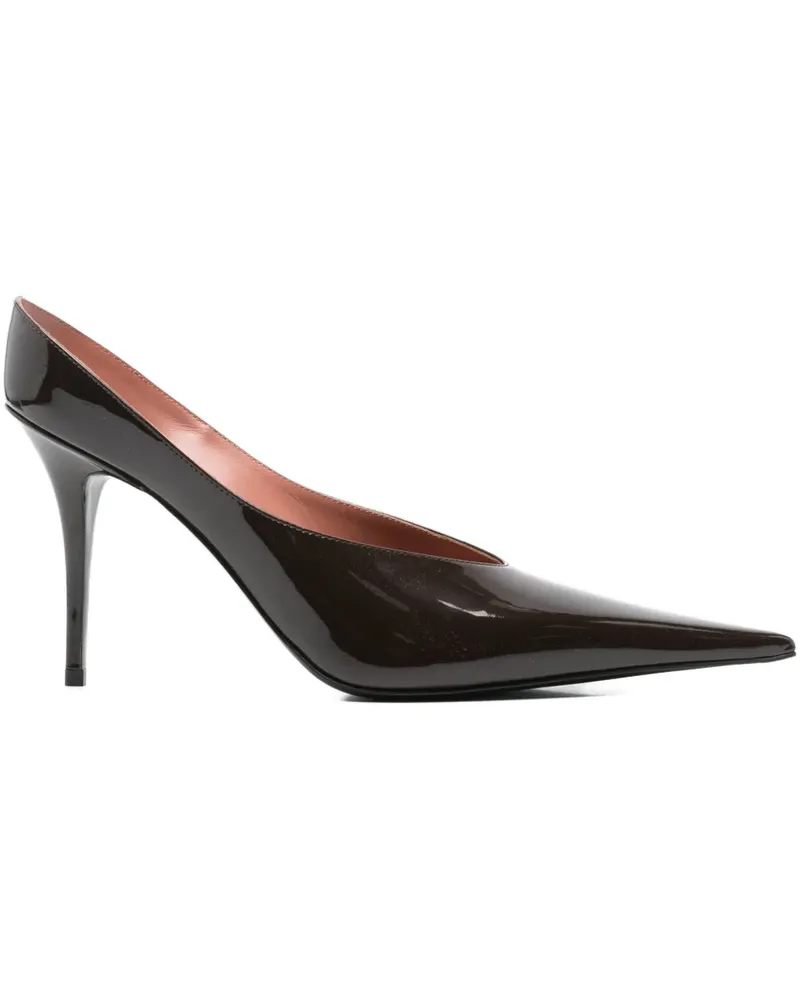 Amina Muaddi 90mm Anok mules - Braun Braun