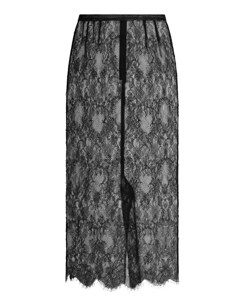 Dolce & Gabbana Rock aus Spitze - Schwarz Schwarz