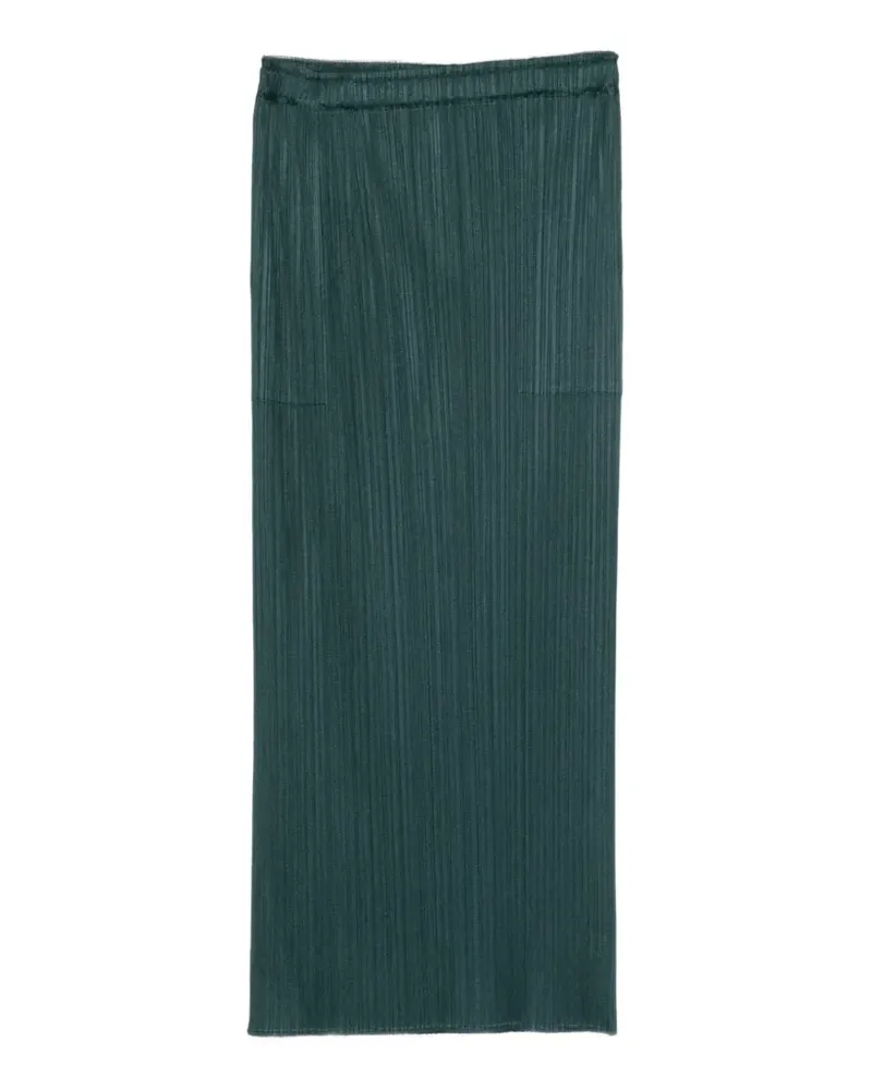 Issey Miyake pleated midi skirt - Grün Grün