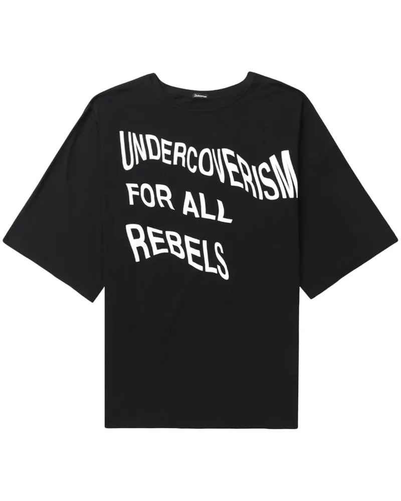 Undercover T-Shirt mit Logo-Print Schwarz