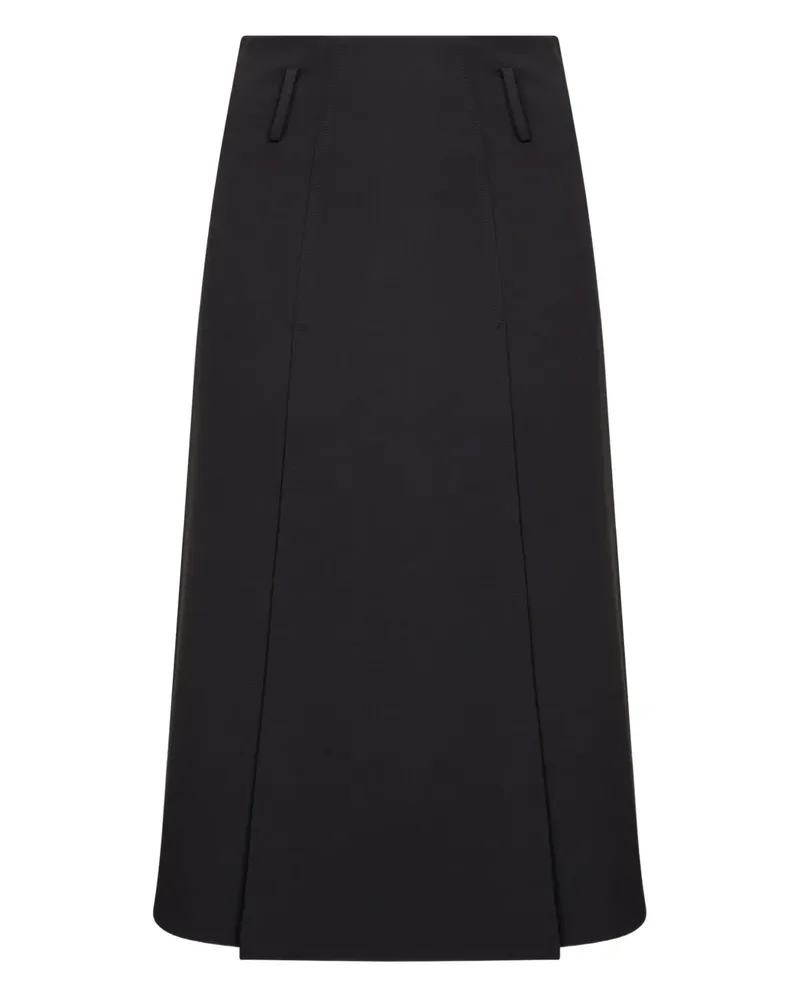 Blanca panelled side-slit midi skirt - Schwarz Schwarz