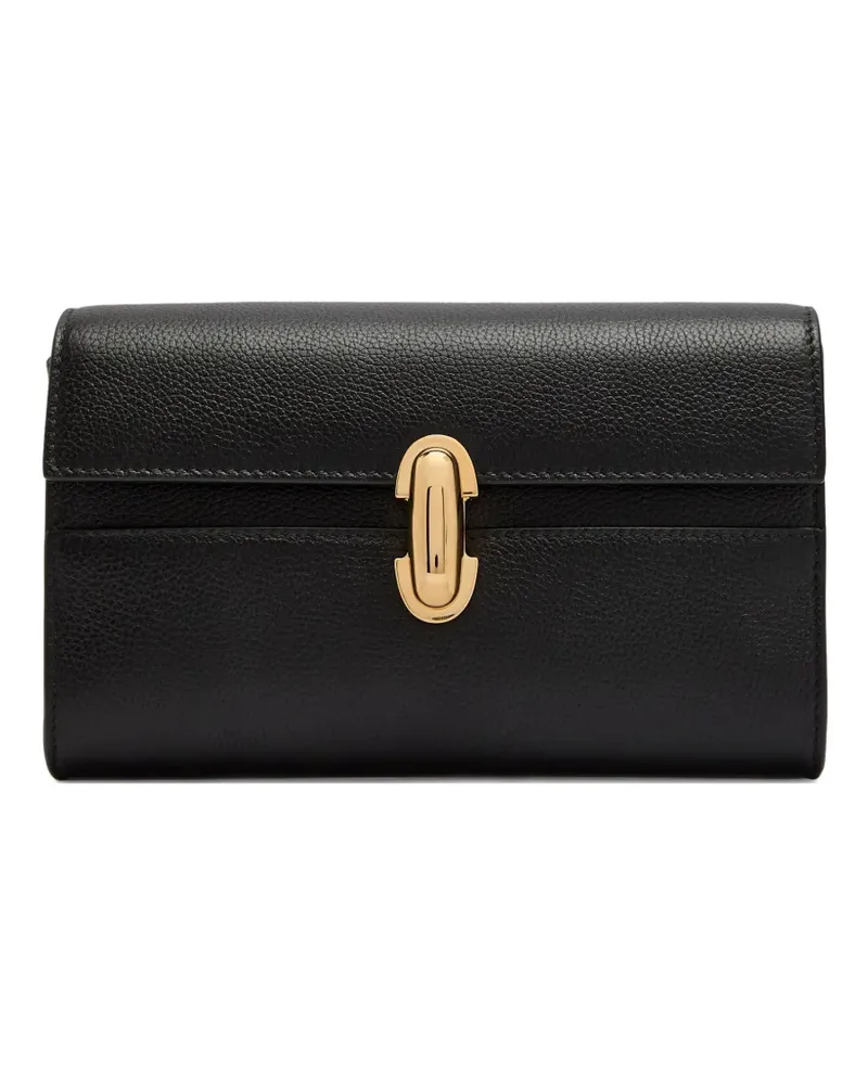 SAVETTE Symmetry grained clutch bag - Schwarz Schwarz
