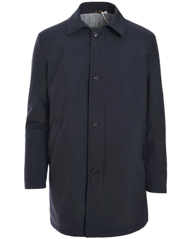 Luigi Borrelli Einreihiger Mantel - Blau Blau