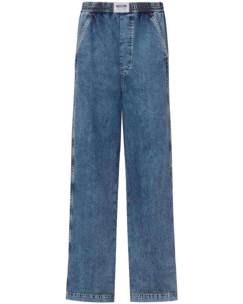 Moschino Weite High-Rise-Jeans - Blau Blau