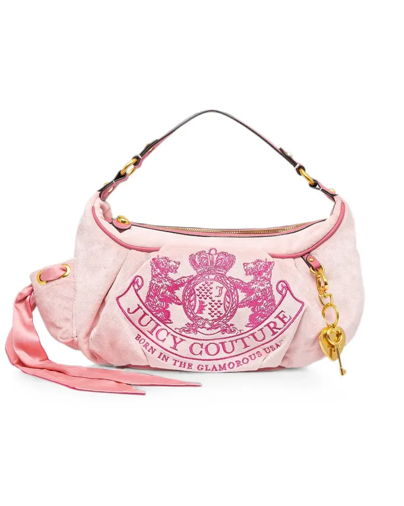 Juicy Couture logo-embroidered shoulder bag - Rosa Rosa