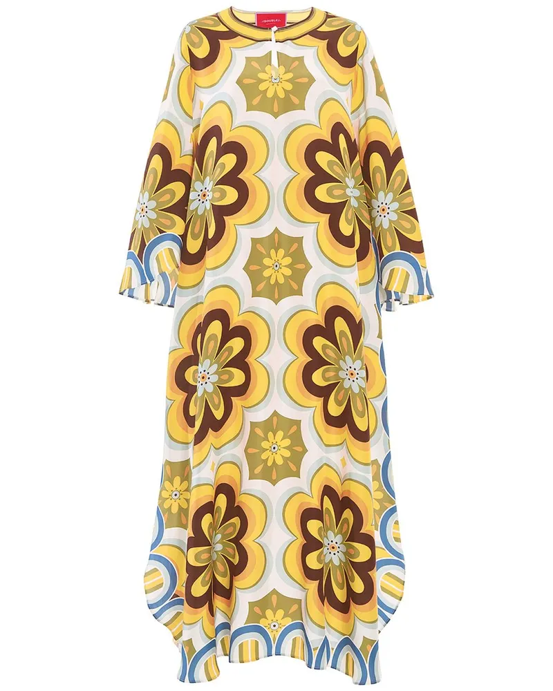 La DoubleJ Flying Kleid mit Blumen-Print - Gelb Gelb