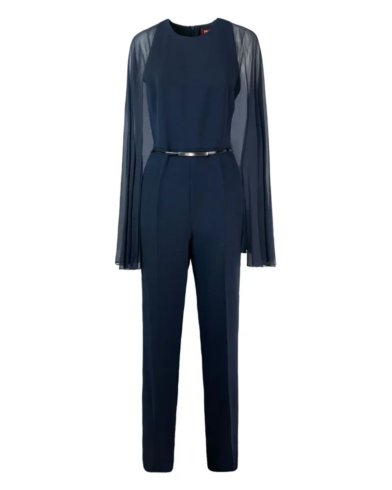 Max Mara Jumpsuit mit Cape-Ärmeln - Blau Blau