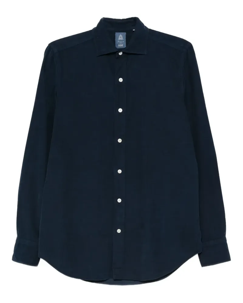 Finamore 1925 Tokyo Hemd - Blau Blau