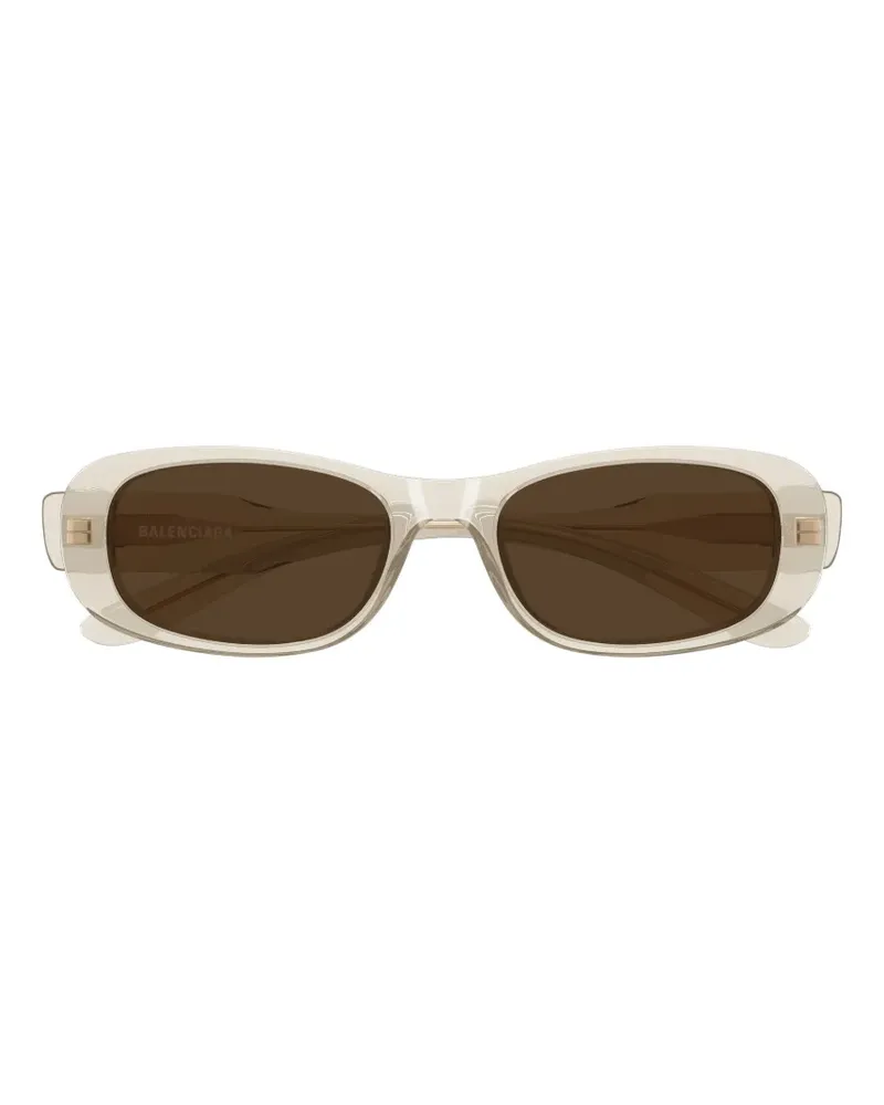 Balenciaga BB logo rectangle-frame sunglasses - Braun Braun