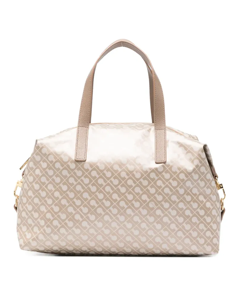 Gherardini monogram top handle tote bag - Nude Nude