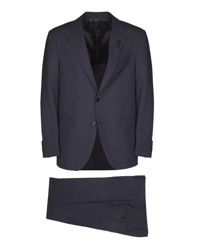 LARDINI button pinstripe suit - Blau Blau