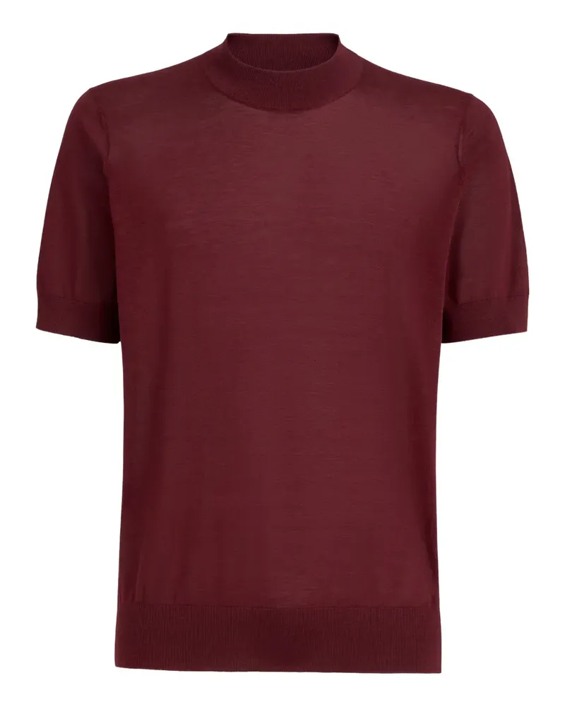Brunello Cucinelli Gestricktes T-Shirt - Rot Rot