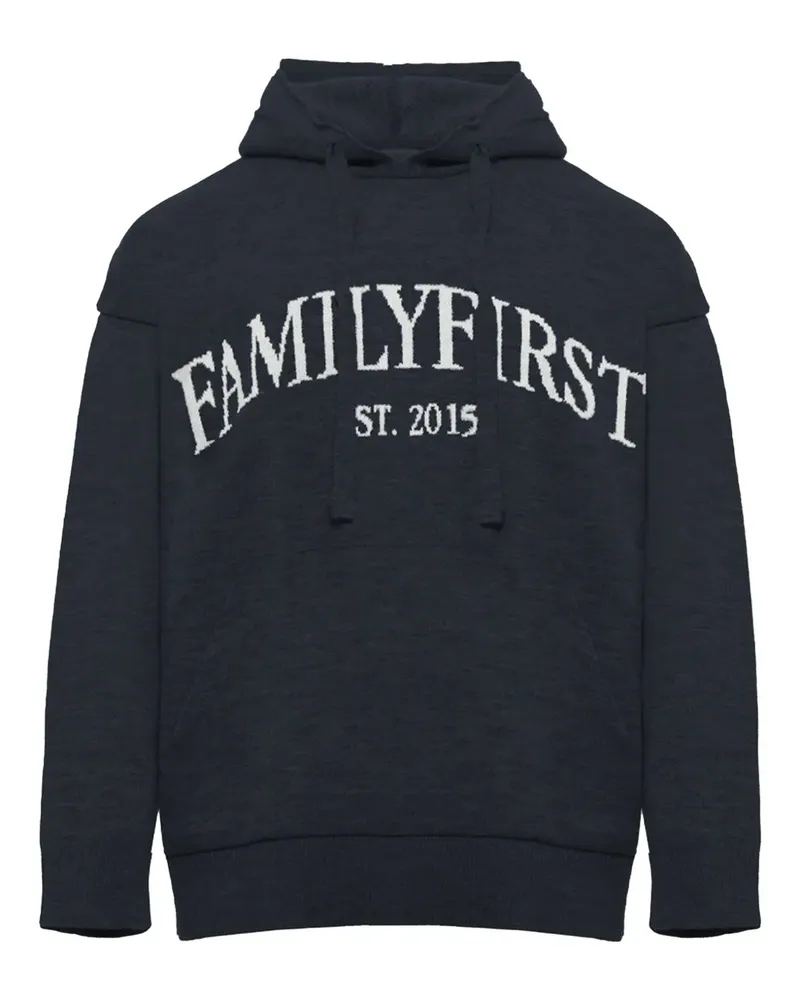 Family First Hoodie mit Logo-Stickerei - Blau Blau