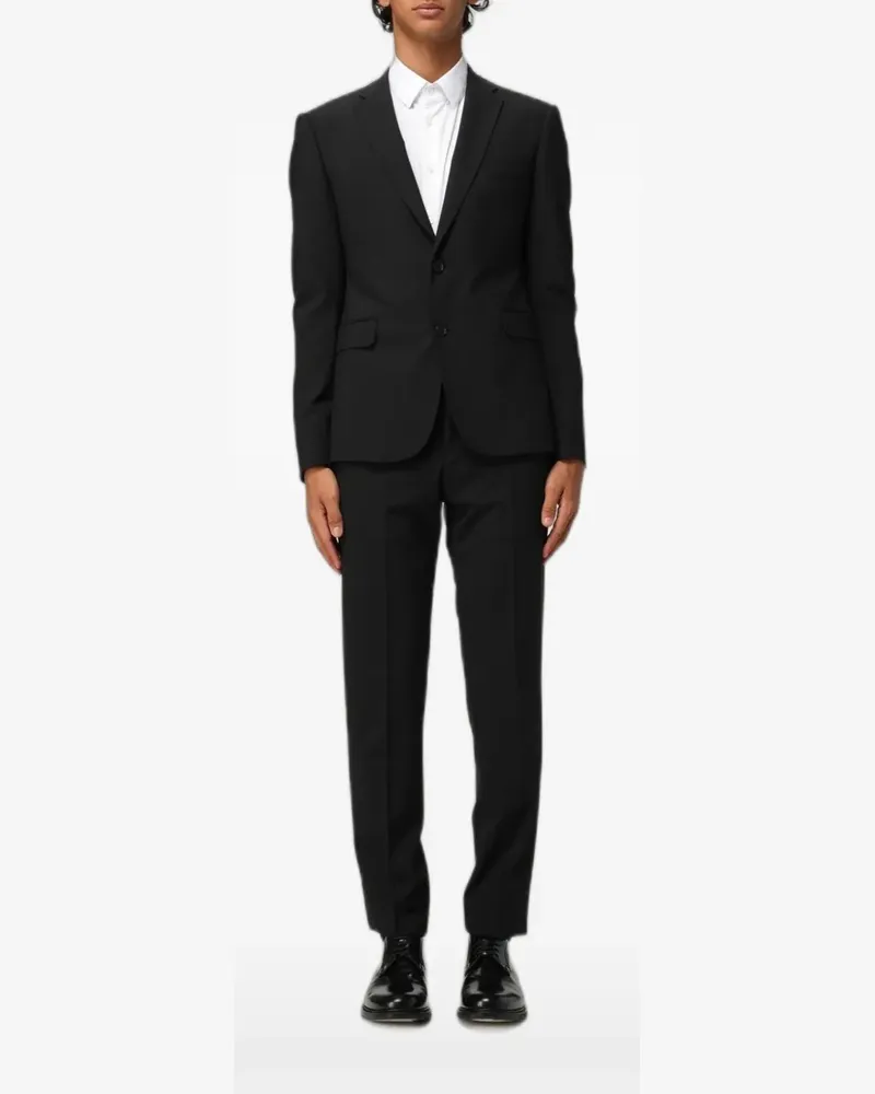 Emporio Armani single-breasted virgin wool suit - Schwarz Schwarz