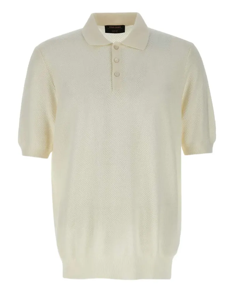 Gran Sasso Poloshirt aus Bio-Baumwolle - Weiß Weiß