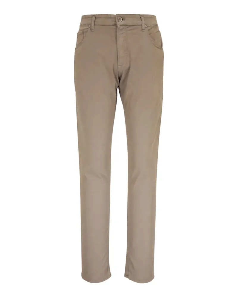 PT TORINO Gerade Hose mit Logo-Patch - Nude Nude