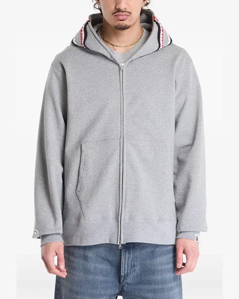 BAPE shark zip hoodie - Grau Grau