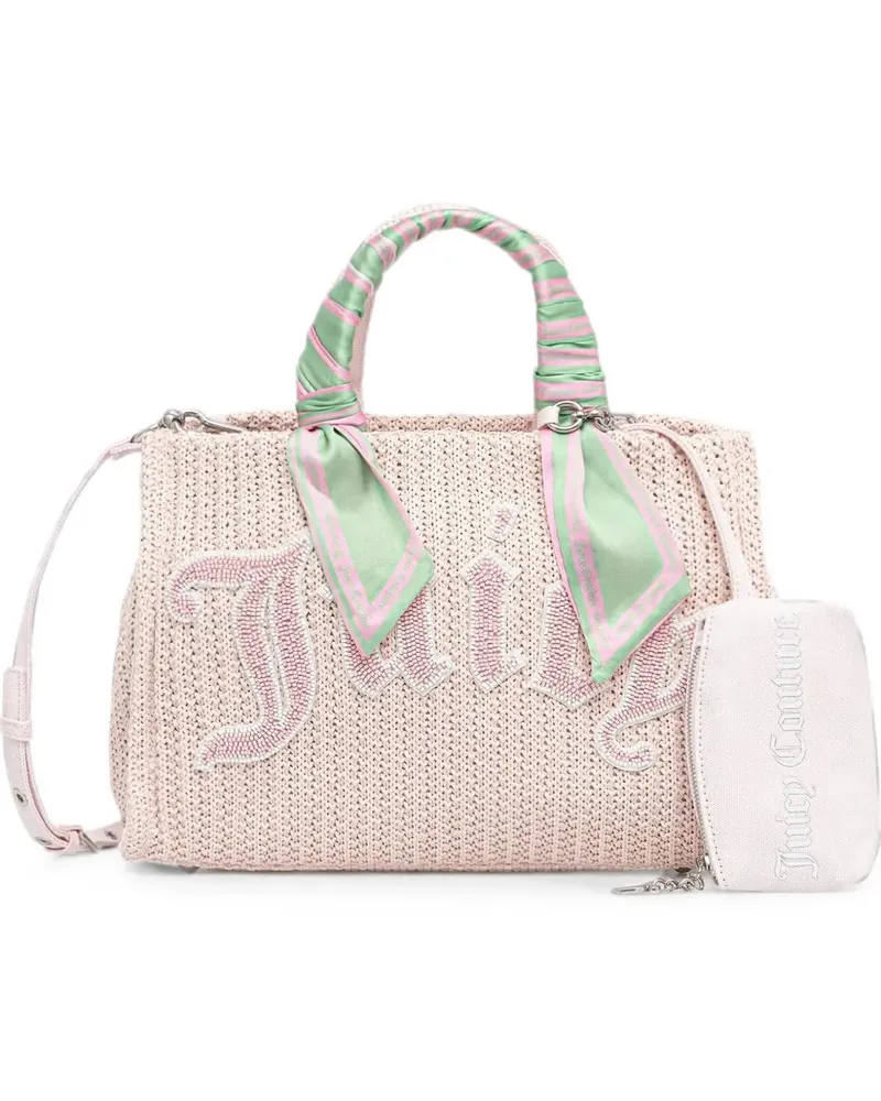 Juicy Couture bead-embellished scarf-detail tote bag - Rosa Rosa
