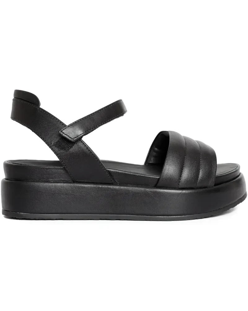 Sarah Chofakian Gesteppte Sandalen mit Plateau - Schwarz Schwarz