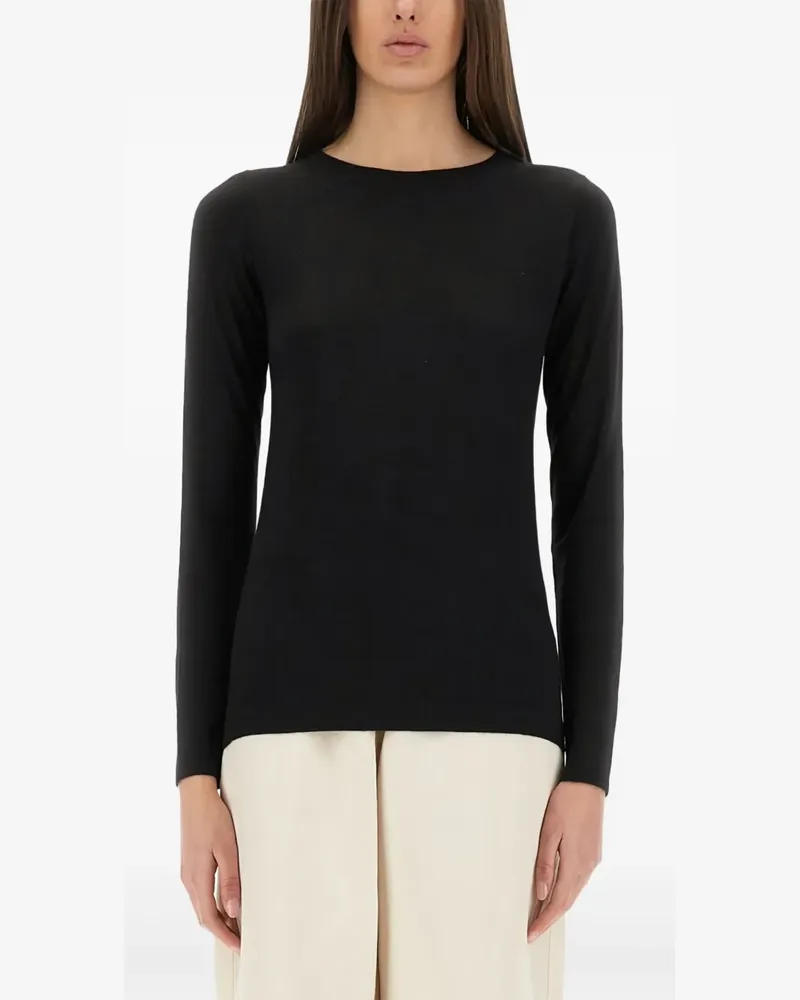 Brunello Cucinelli Klassisches Langarmshirt - Schwarz Schwarz