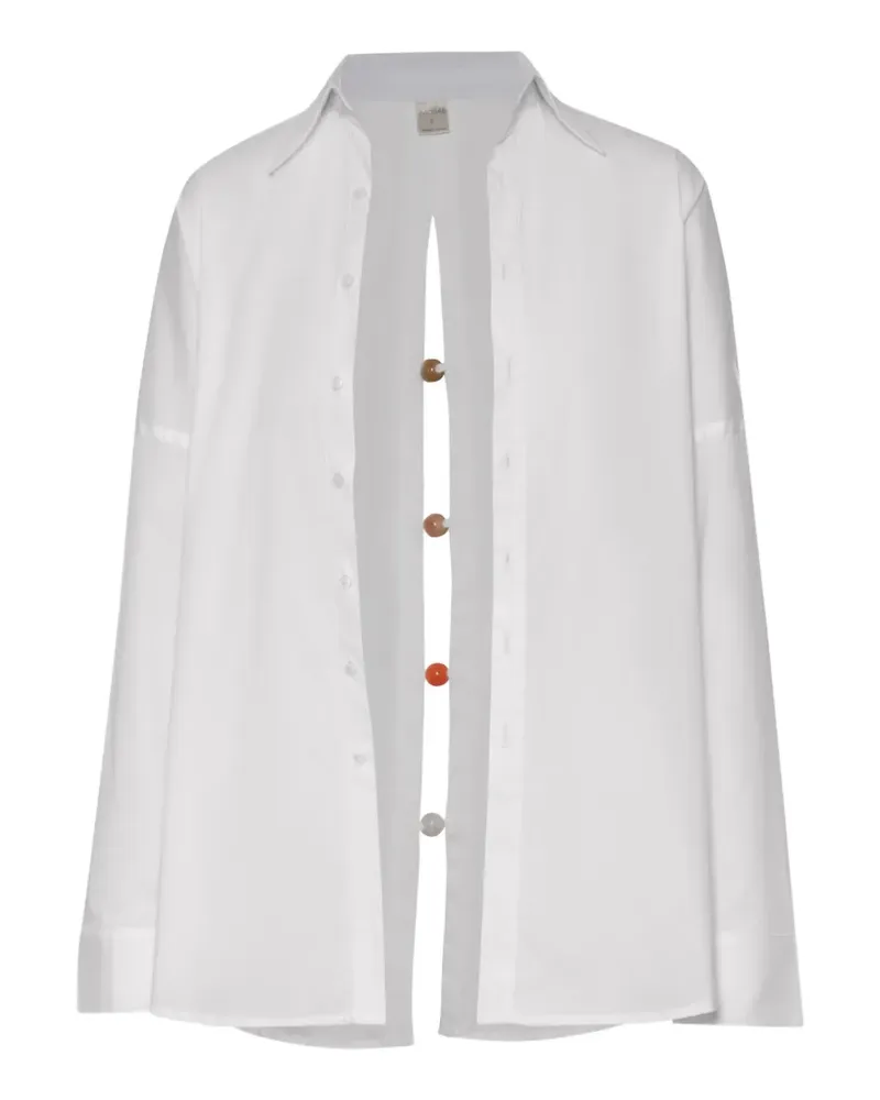 Baobab Collection Wayra Hemd mit Kunstharz-Steinen - Weiß Weiß