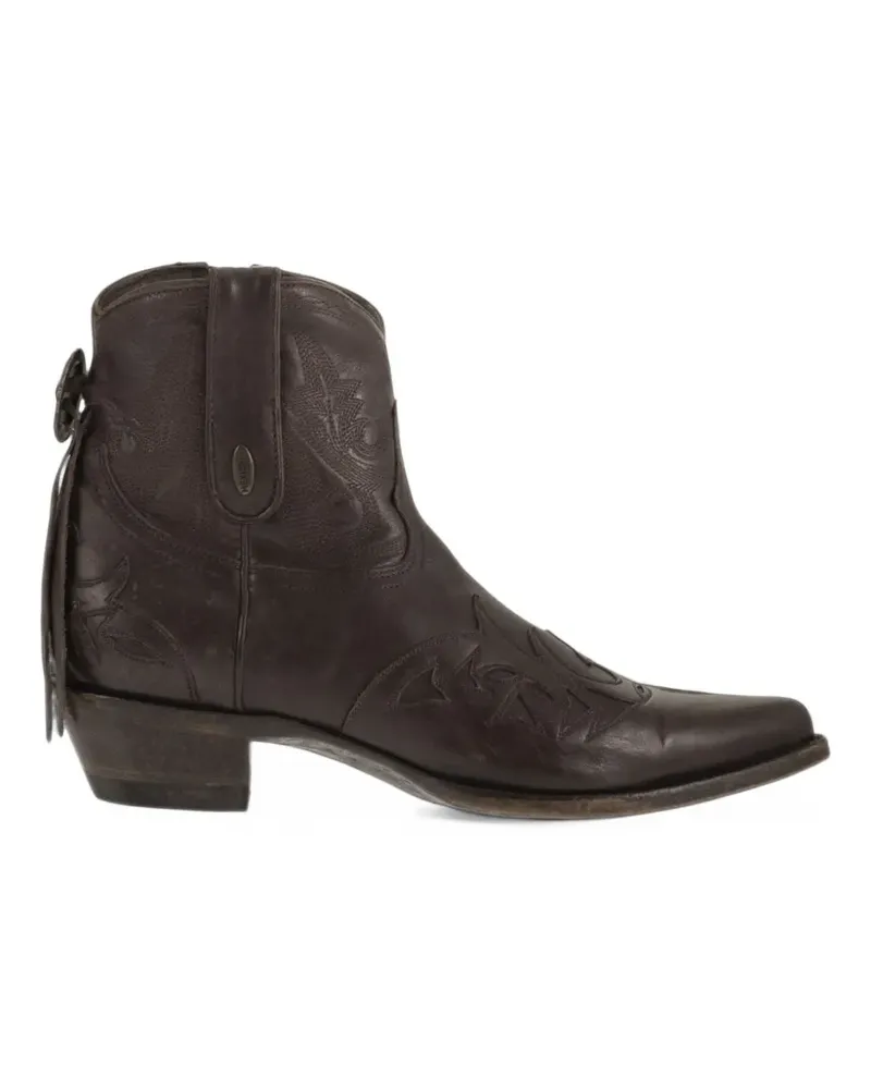 Mexicana Bestickte Stiefeletten - Braun Braun