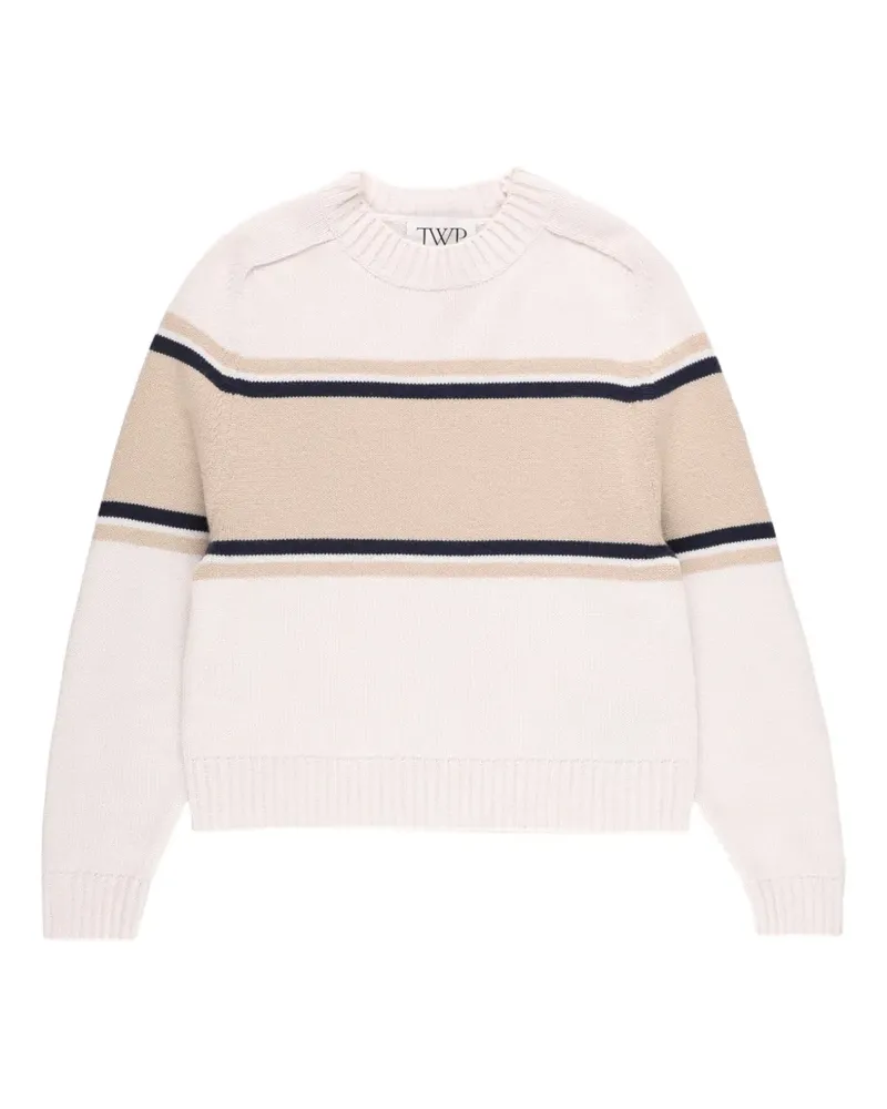 TWP crew-neck striped sweater - Nude Nude